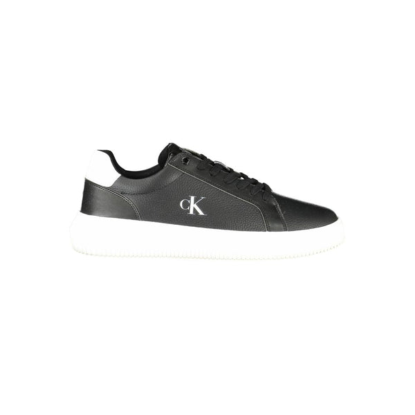 Schwarzes Leder Herren Sneaker