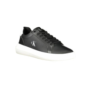 Schwarzes Leder Herren Sneaker