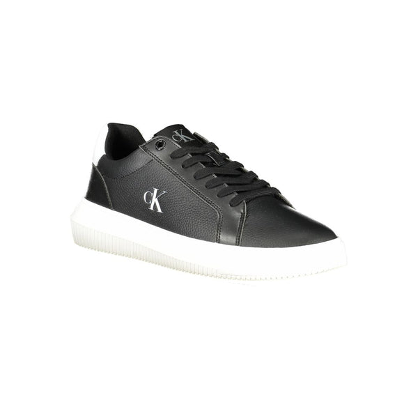 Schwarzes Leder Herren Sneaker