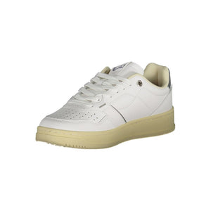 Weißes Kunstleder Sneaker