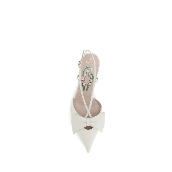 Weiße Kalbsleder Bos Taurus High Heels