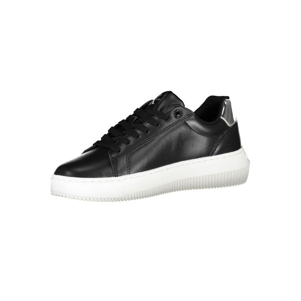 Schwarzer Polyester Damen Sneaker