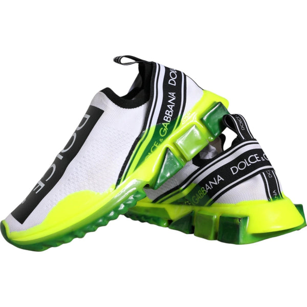 Weiß Gelb Slip On Sorrento Turnschuhe Schuhe