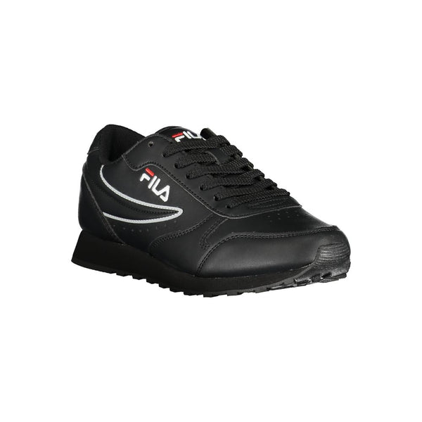 Schlanke schwarze Sport-Sneakers zum Schnüren
