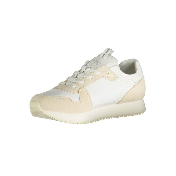 Sneaker aus weißem Polyester