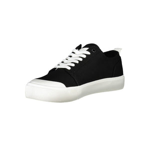 Schwarz Recyceltes Material Herren Sneaker