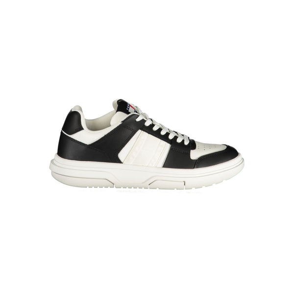 Schwarzes Leder Damen Sneaker