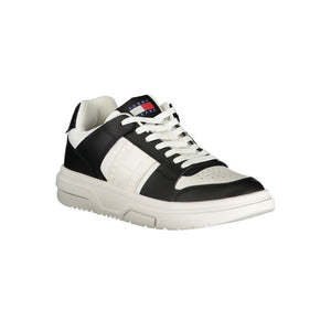 Schwarzes Leder Damen Sneaker