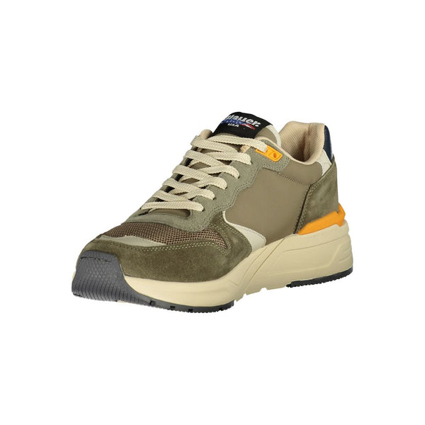 Grüner Polyester Herren Sneaker