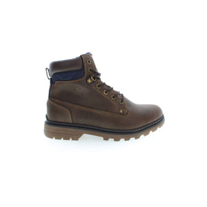 Brauner Polyester Herrenstiefel