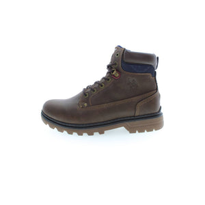 Brauner Polyester Herrenstiefel