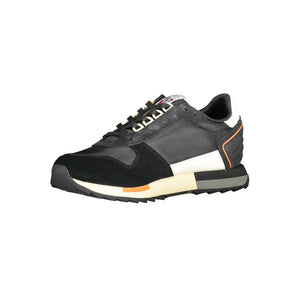 Schwarzes Leder Herren Sneaker