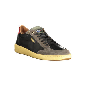 Schwarzes Leder Herren Sneaker