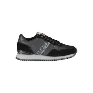 Schlichte Schwarze Kontrast-Spitzen-Sneakers