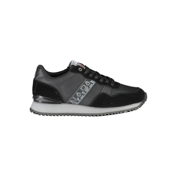 Schlichte Schwarze Kontrast-Spitzen-Sneakers