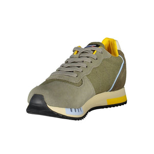 Grünes Leder Herren Sneaker