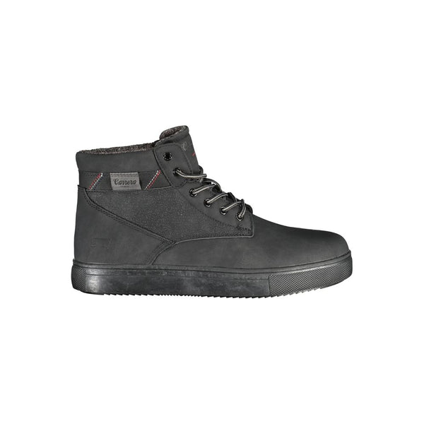 Schwarzer Polyester Herrenstiefel