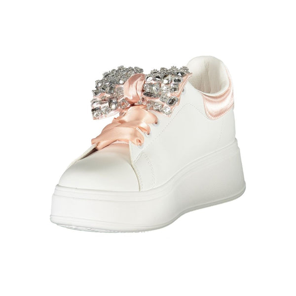 Weiß Synthetik Damen Sneaker