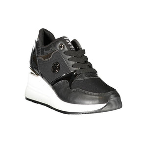 Schwarzer Synthetik Damen Sneaker