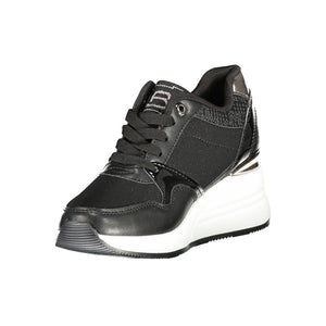 Schwarzer Synthetik Damen Sneaker