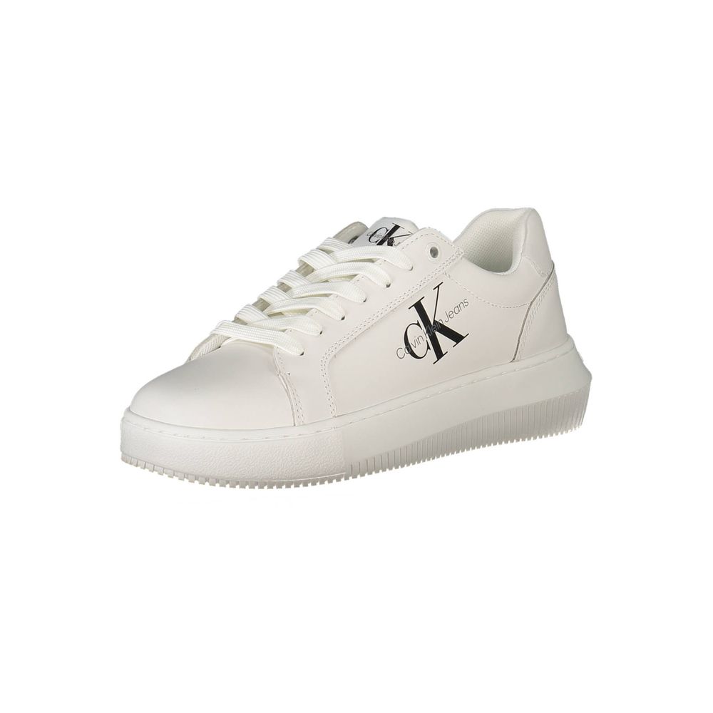 Weißer Polyester Damen Sneaker
