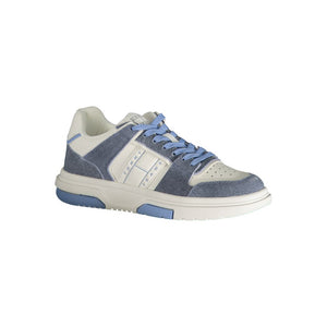 Hellblaue Leder Damen Sneaker
