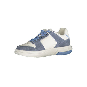 Hellblaue Leder Damen Sneaker