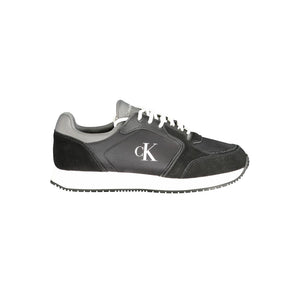 Schwarzes Leder Herren Sneaker