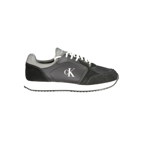 Schwarzes Leder Herren Sneaker