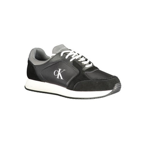 Schwarzes Leder Herren Sneaker