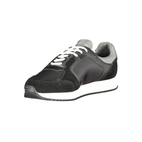 Schwarzes Leder Herren Sneaker