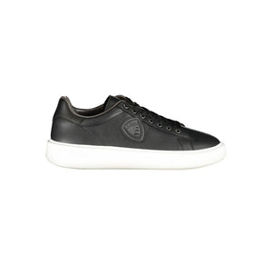 Schwarzes Leder Herren Sneaker