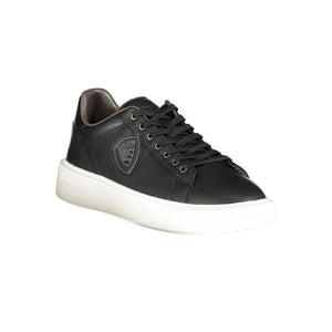 Schwarzes Leder Herren Sneaker
