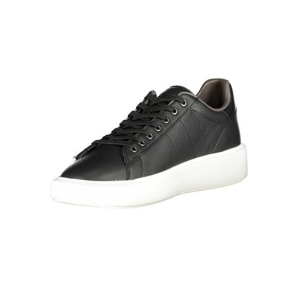 Schwarzes Leder Herren Sneaker