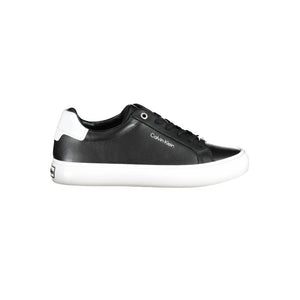 Schwarzes Leder Damen Sneaker