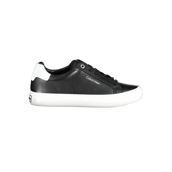 Schwarzes Leder Damen Sneaker
