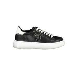 Schwarzes Leder Damen Sneaker