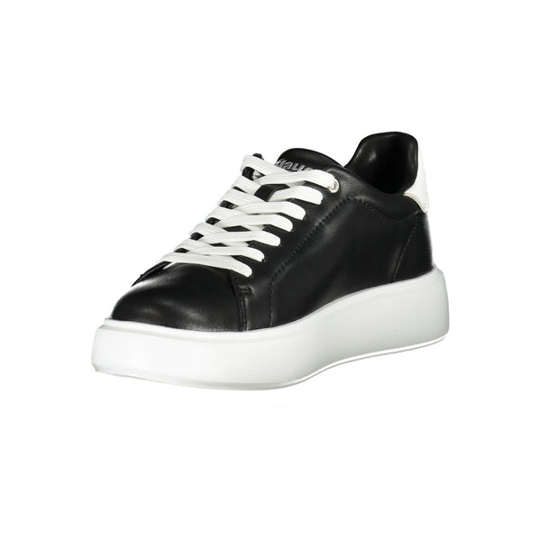 Schwarzes Leder Damen Sneaker