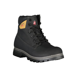 Schwarzer Polyester Herrenstiefel