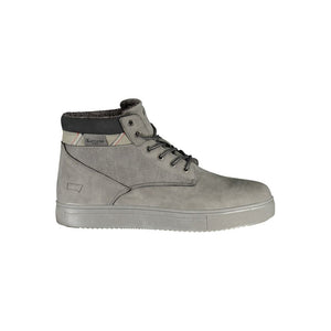 Grauer Polyester Herrenstiefel