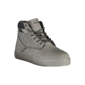 Grauer Polyester Herrenstiefel