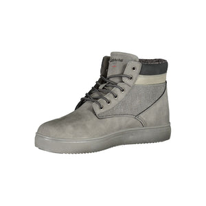 Grauer Polyester Herrenstiefel