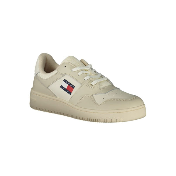 Beige Leder Herren Sneaker