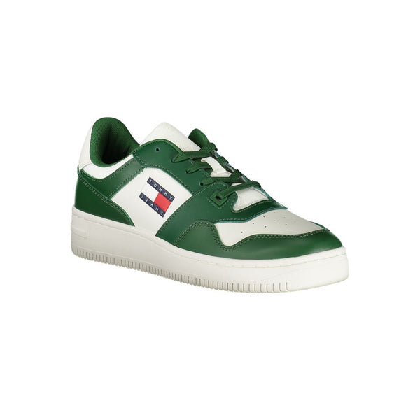 Grünes Leder Herren Sneaker