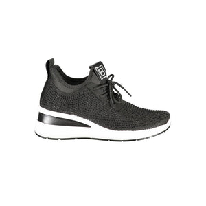 Schwarzer Polyester Damen Sneaker