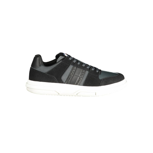 Schwarzes Leder Herren Sneaker