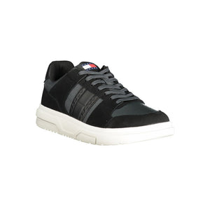 Schwarzes Leder Herren Sneaker