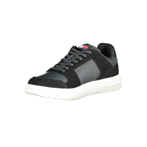 Schwarzes Leder Herren Sneaker