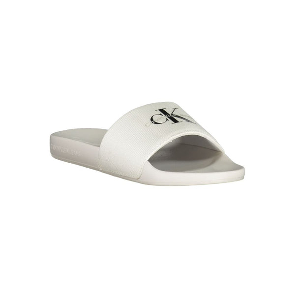 Weiße Polyester Damen Sandale