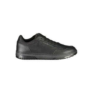 Schwarzes Leder Herren Sneaker